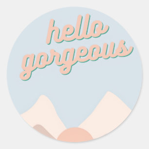 Sticker Rond Illustration de Pastel Indie