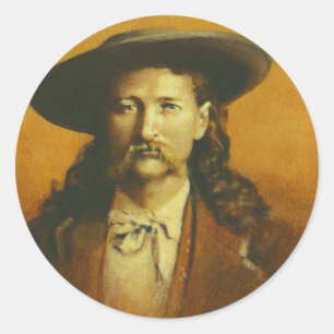 Sticker Rond Illustration de Wild Bill Hickok