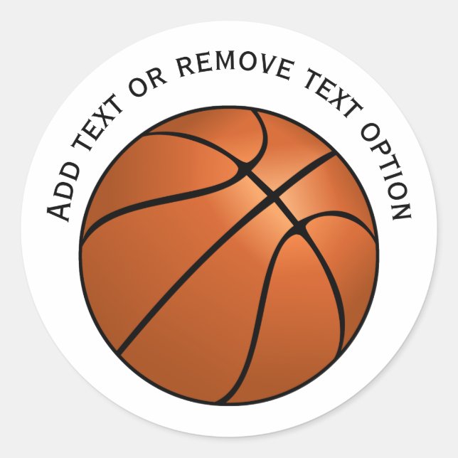 Sticker Rond Illustration du basket-ball (Devant)