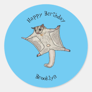 Sticker Rond Illustration du planeur à sucre