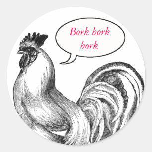 Sticker Rond Illustration du tableau vintage