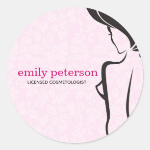 Sticker Rond Illustration d'une femme