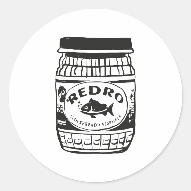 Sticker Rond Illustration Redro Fish Paste (Devant)
