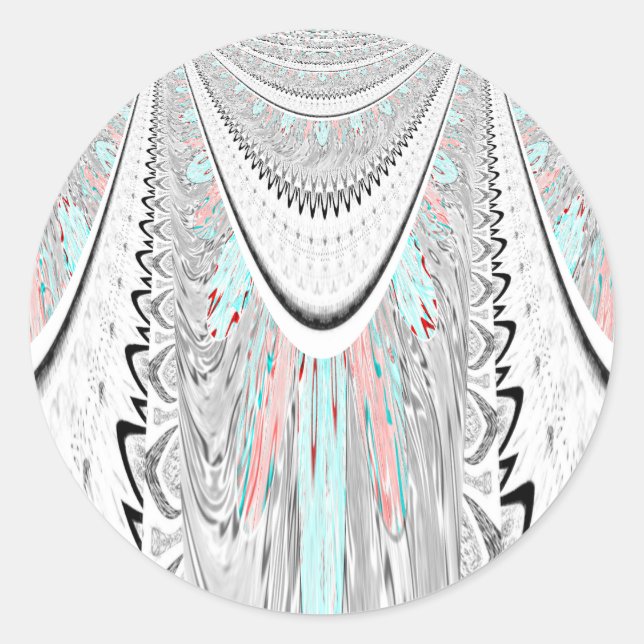 Sticker Rond Illustration vectorielle de couleur cygne douce et (Devant)