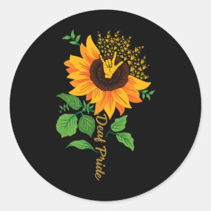 Sticker Rond Ily Langue Des Signes Américaine  Gestes Sourds Pe