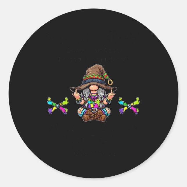 Sticker Rond I'm A Beautiful Intelligent Thoughtful Caring Hone (Devant)