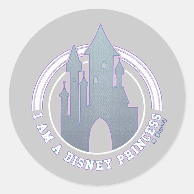 Sticker Rond "I'm A Disney Princess" Castle Graphic (Devant)