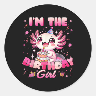 Sticker Rond Im Anniversaire Famille Axolotl Correspondance Par
