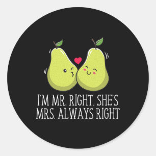 Sticker Rond Im Droite Chaussures Toujours Droite Mariage Drôle