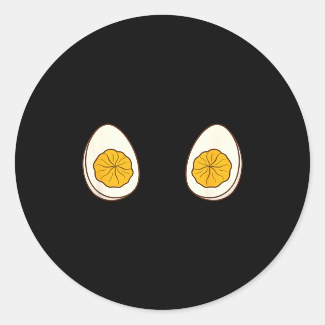 Sticker Rond I'm Just Here For The Deviled Eggs Funny Couple  (Devant)