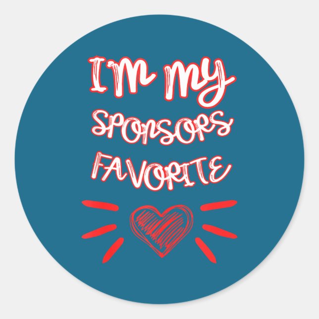 Sticker Rond I'm My Snsors Favorite Funny Quote Tank Top  (Devant)