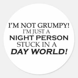 STICKER ROND IM NOT GRUMPY