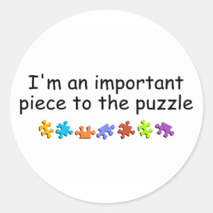 Sticker Rond Im par pièce du puzzle importante