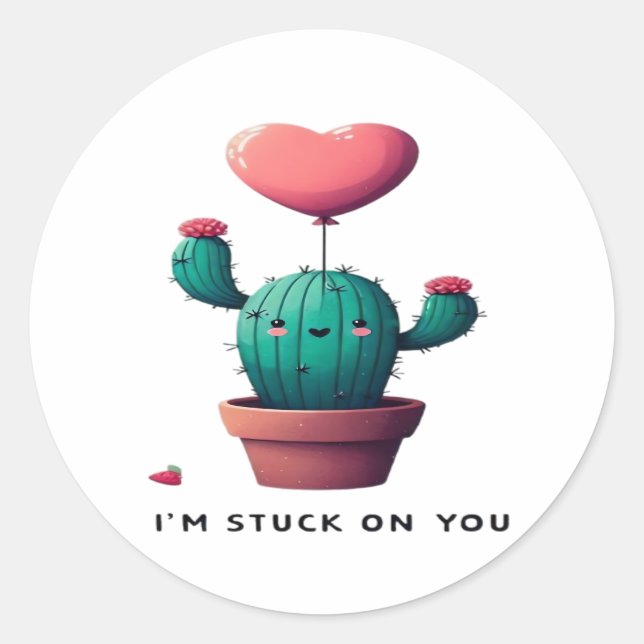 Sticker Rond Im Stuck On You Timeless Romantic Style  (Devant)