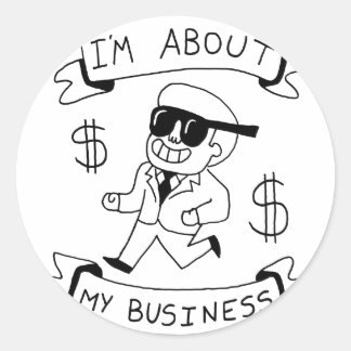 Sticker Rond im sur mon business zazzle.png