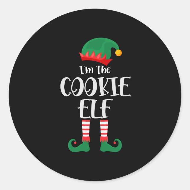 Sticker Rond Im The Cookie Elf Matching Christmas (Devant)