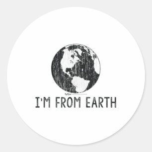 Sticker Rond Im vintage De Earth World Jour des terres Environm