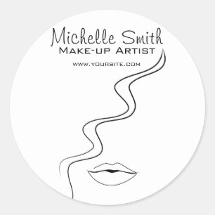 Sticker Rond Image de marque de l'icône de maquillage