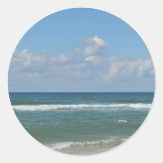 Sticker Rond Image de plage