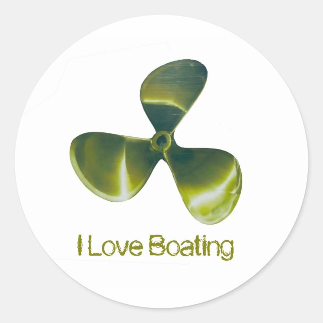 Sticker Rond Image d'hélice de bateau Classic-Round-Sticker-Glo (Devant)