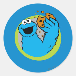 Sticker Rond Image du monstre de cookies