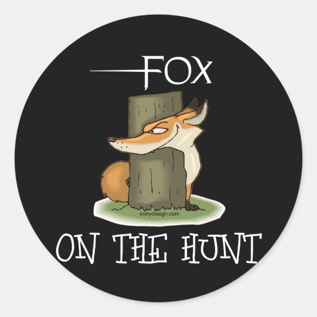 Sticker Rond Image Fox (Devant)