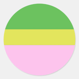 Sticker Rond image trois couleurs art