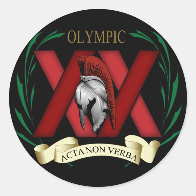 Sticker Rond Image XX en noir (Devant)