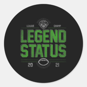 Sticker Rond Imaginaire Football League Champ Legend Statut
