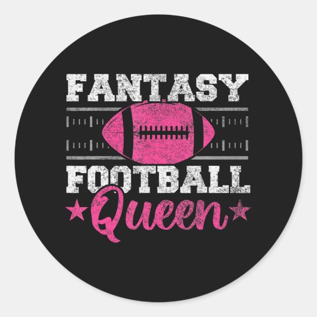 Sticker Rond Imaginaire Football Queen Funny Jeu Jour Imaginair (Devant)