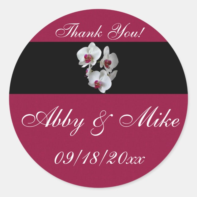 Sticker Rond Imaginaire orchidée (Devant)