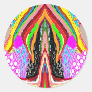 Sticker Rond Imagination artistique Sensualité graphique