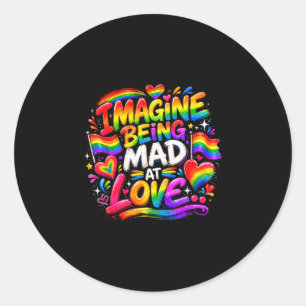 Sticker Rond Imagine d'être en colère contre la fierté de l'arc