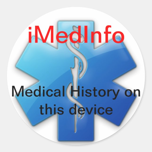 Sticker rond iMedInfo (Devant)