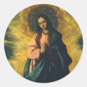 Sticker Rond Immaculée Conception par Francisco de Zurbaran
