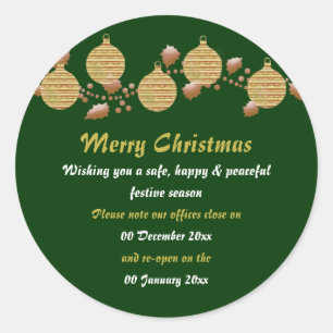 Sticker Rond Immeubles d'exploitation de Noël fermés de à la