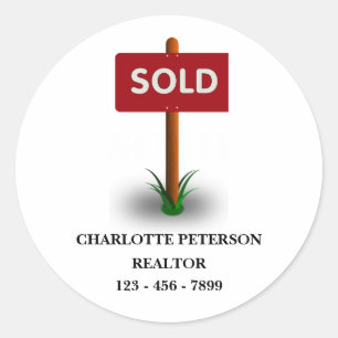 Sticker Rond Immobilier personnalisé Premium vendu