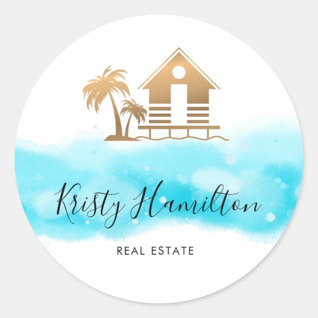 Sticker Rond immobilier professionnel maison agent immobilier p (Devant)