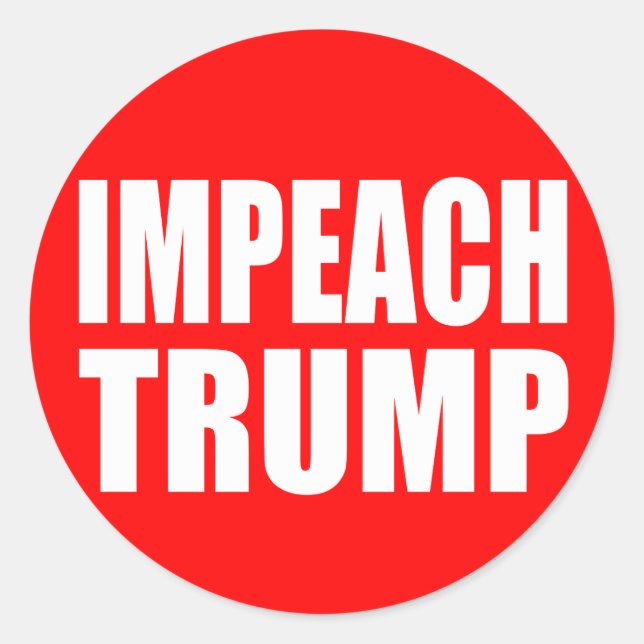 STICKER ROND "IMPEACH TRUMP" (Devant)