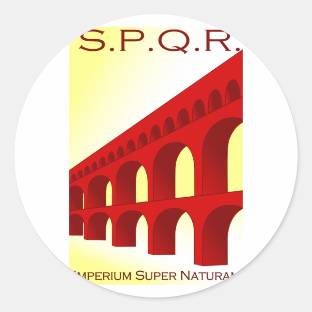 Sticker Rond Imperium super naturam (Devant)