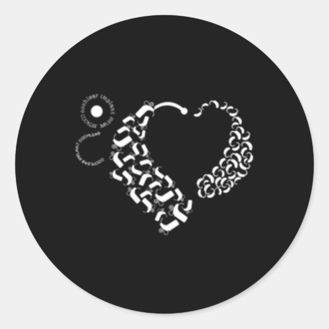 Sticker Rond Implant Cochléaire Et Aides Auditives (Devant)