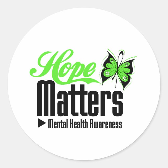 Sticker Rond Importance de la sensibilisation à la santé mental (Devant)