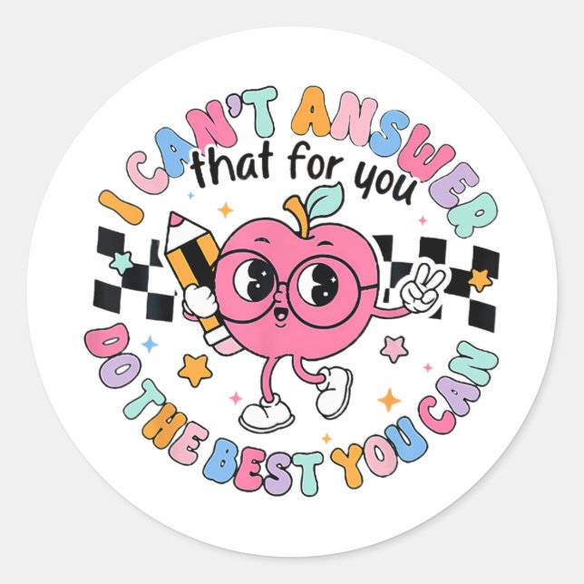 Sticker Rond Impossible De Répondre Que Pour Vous Faites Le Mie (Devant)