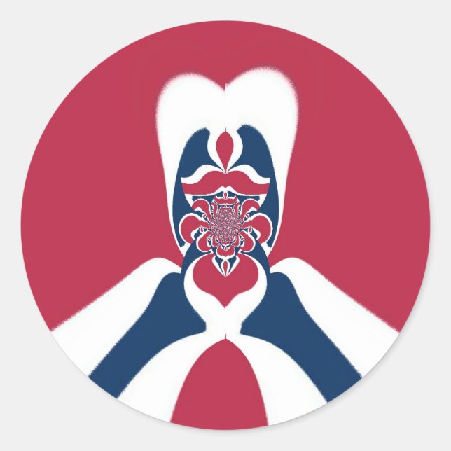 Sticker Rond Impression Abstraite E.T. (Devant)