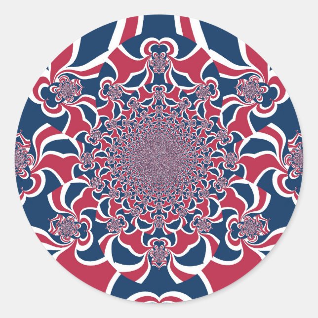Sticker Rond Impression d'art de Kaléidoscope (Devant)