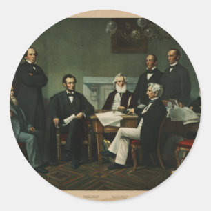 Sticker Rond [Impression de l'armoire de Lincoln basée sur Carp