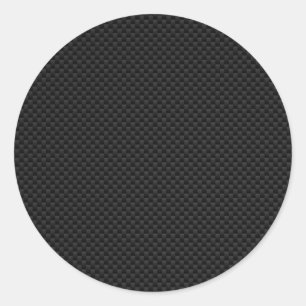 Sticker Rond Impression de style noir carbone
