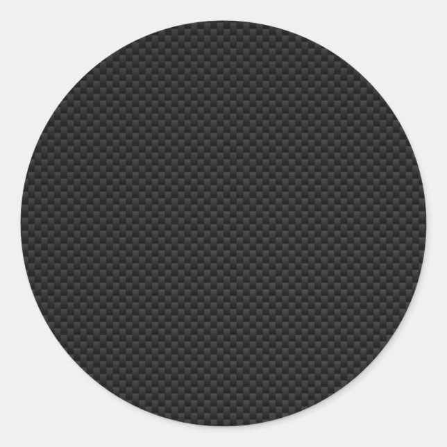 Sticker Rond Impression de style noir carbone (Devant)