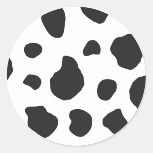 Sticker Rond Impression De Vache, Motif De Vache, Spots De Vach