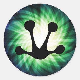Sticker Rond Impression du pied de grenouille